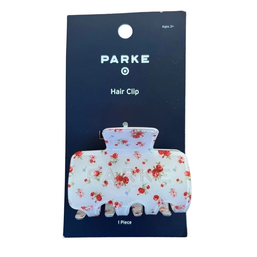 PARKE Cream Floral Claw Clip NWT, Boho Chic